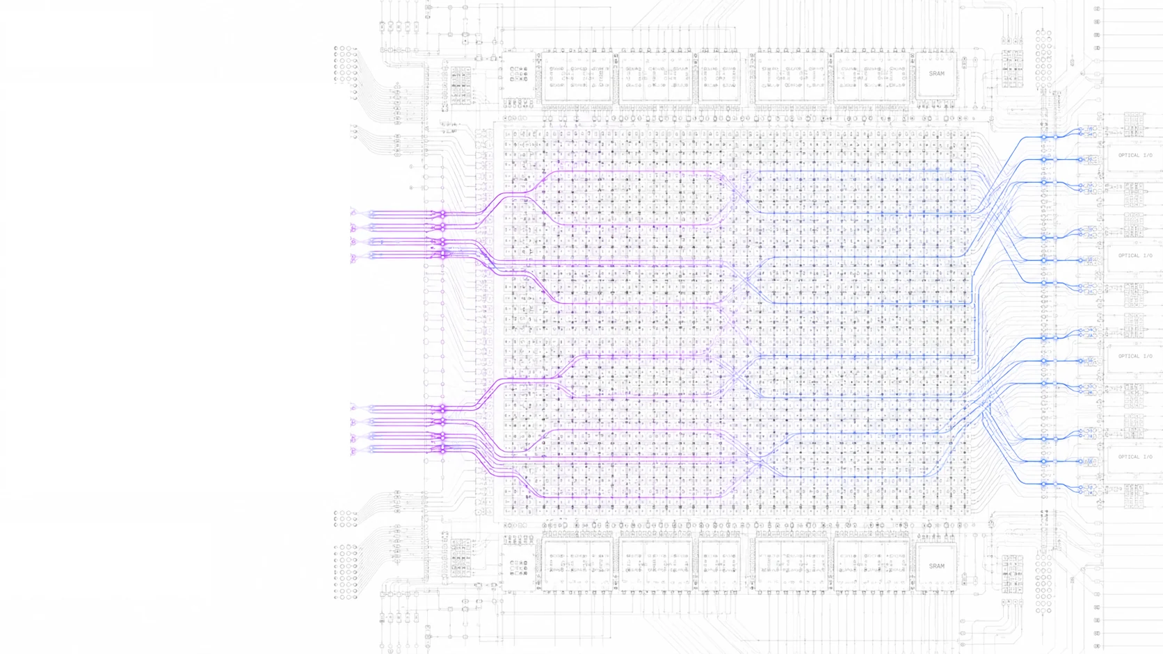AI20P-T photonic training processor layout